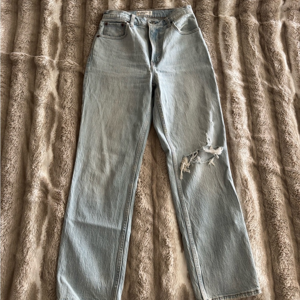 Abercrombie & Fitch Light Blue Straight Leg Jeans